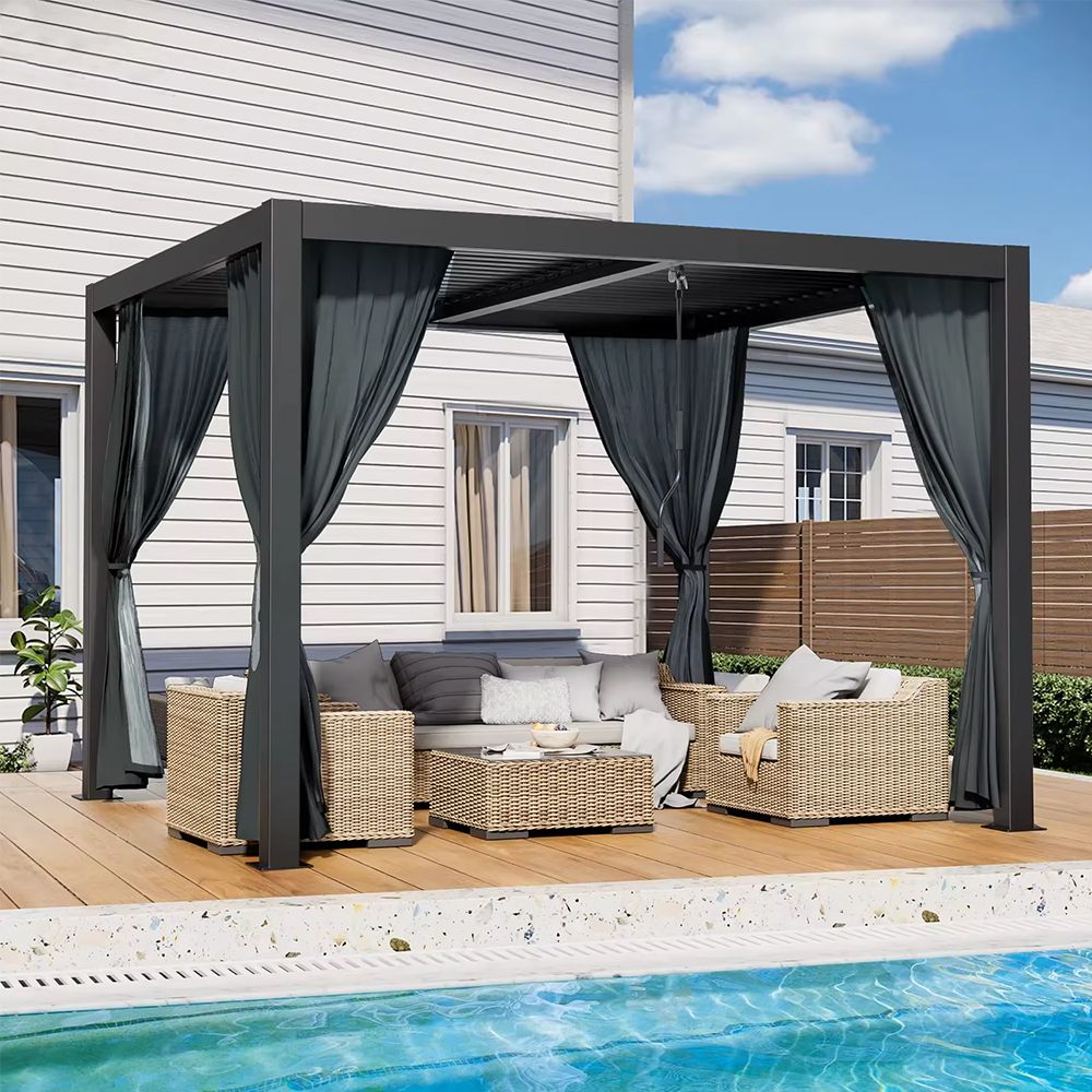 Easy to install textured aluminum gazebo