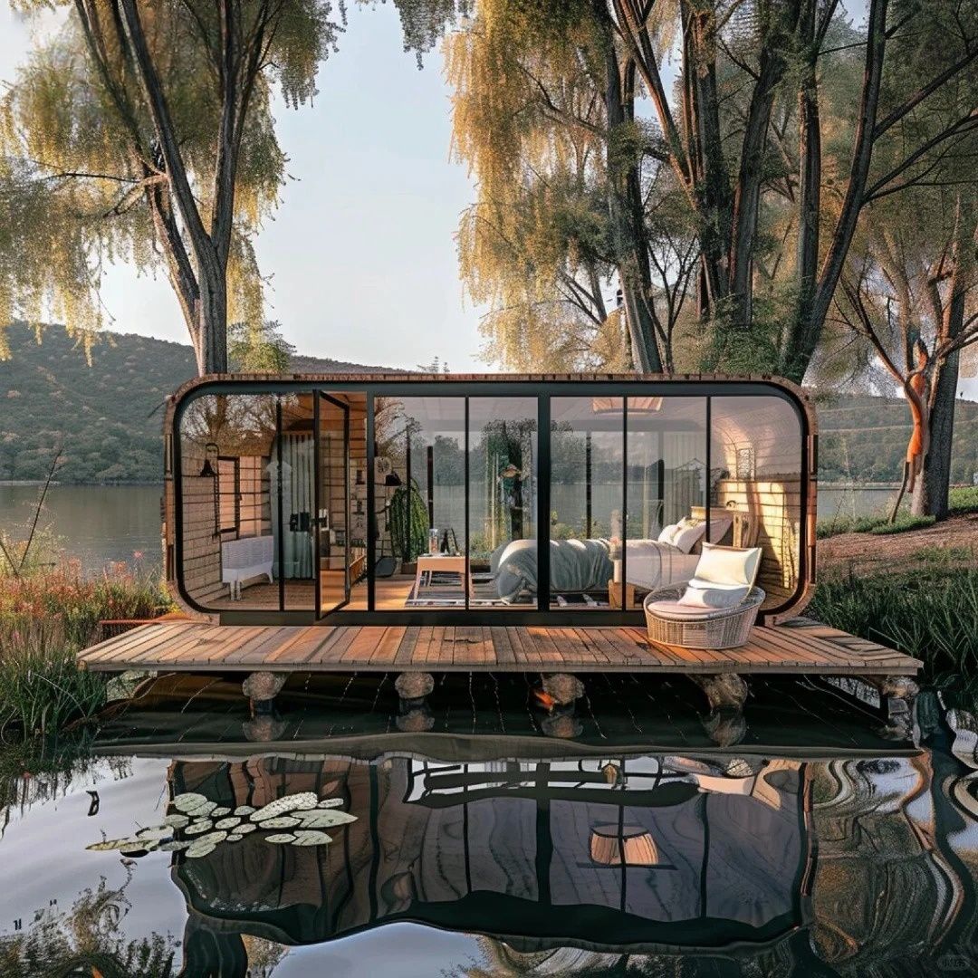 Luxury 20ft or 40ft Modular Shipping Prefab Container Office Portable Apple Home Tiny Cabin House