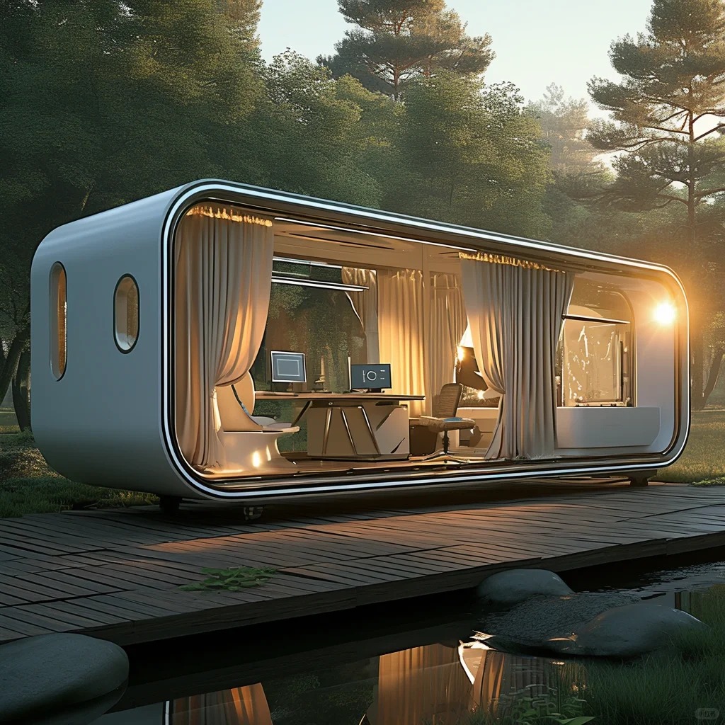 ZENT Tiny House 20ft 40ft Outdoor Modern Popular Prefab House Mobile Working House Office Pod Apple Cabin